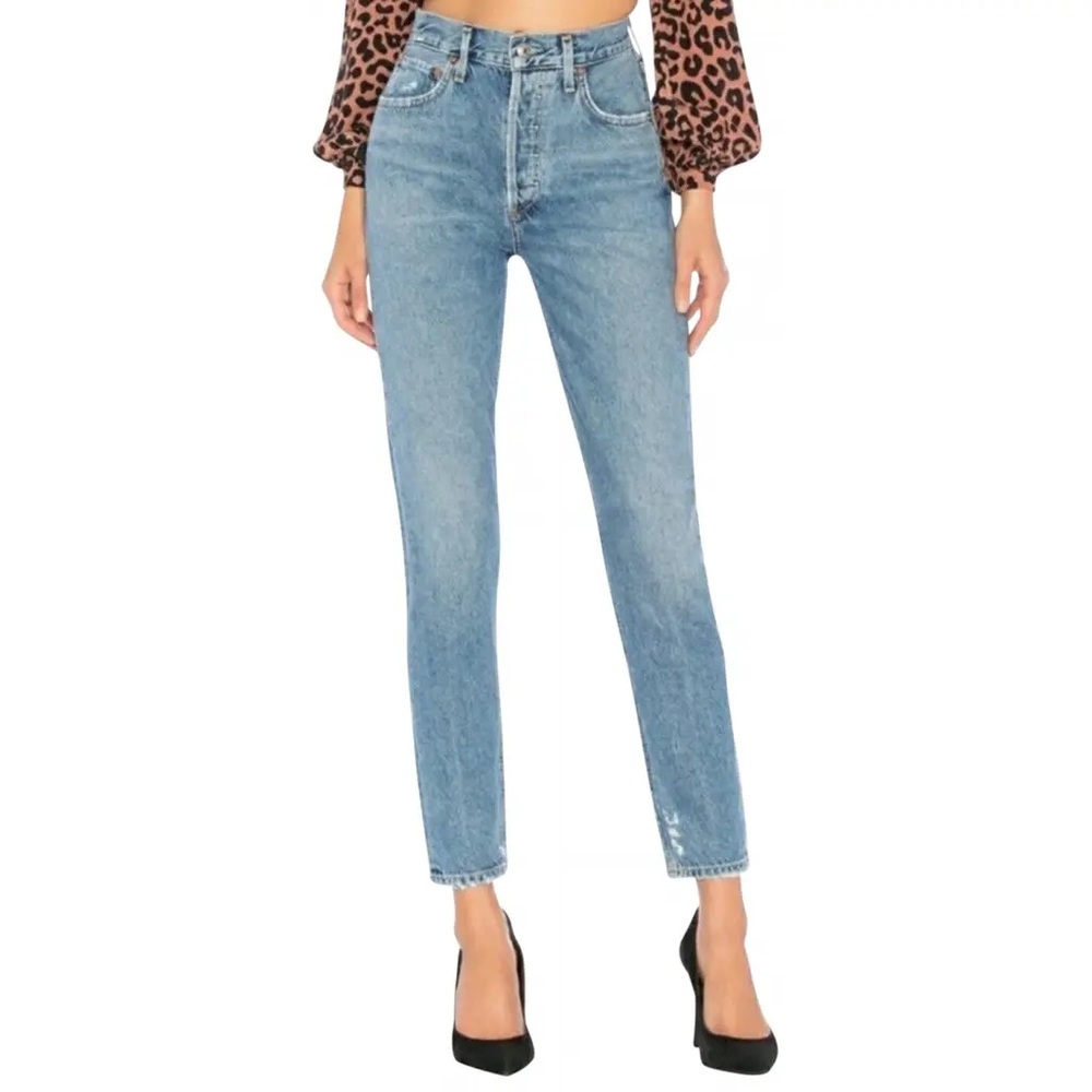 AGOLDE Jamie High-Rise Classic Feel Good In Passenger Size 24